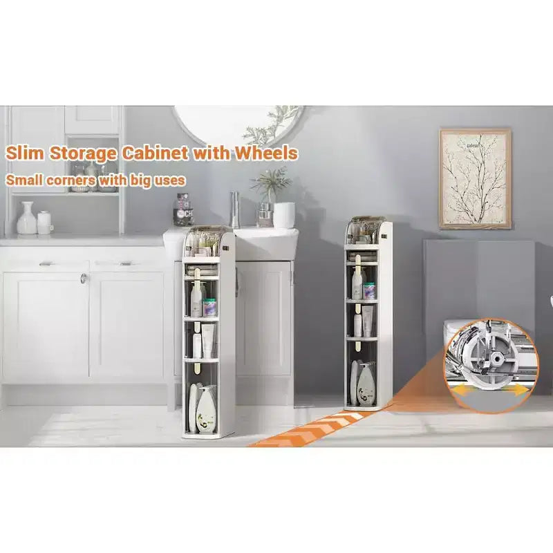 Plastic storage drawers, multi-tiered drawer style, space-saving, ideal for kitchen and bathroom organization boxes.