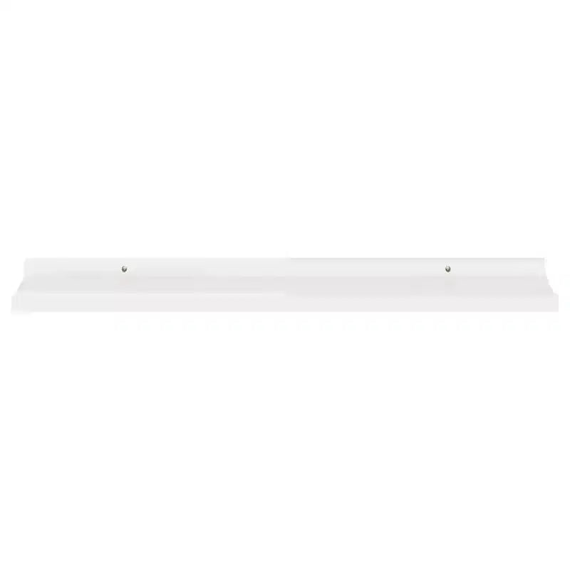 Wall Shelf Set of 2 High gloss white MDF 31.5x3.5x1.2 in