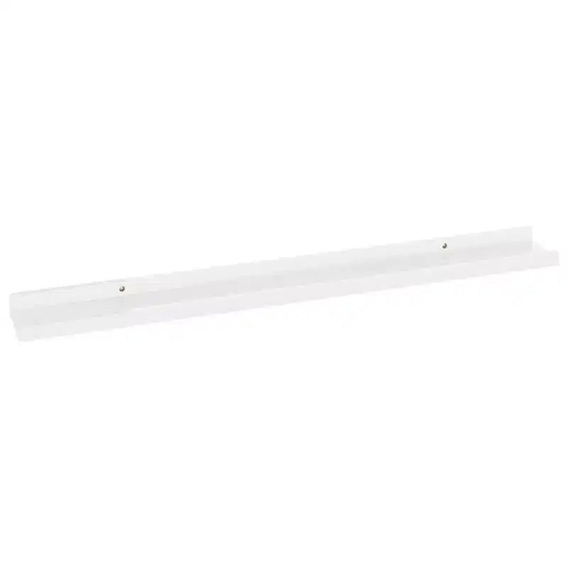 Wall Shelf Set of 2 High gloss white MDF 31.5x3.5x1.2 in