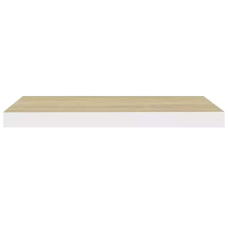 Wall Shelf Set of 2 Oak and white Honeycomb MDF 23.6x9.3x1.5 in