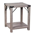 Emma and Oliver Engineered Wood Modern Farmhouse End Table with Metal Accents